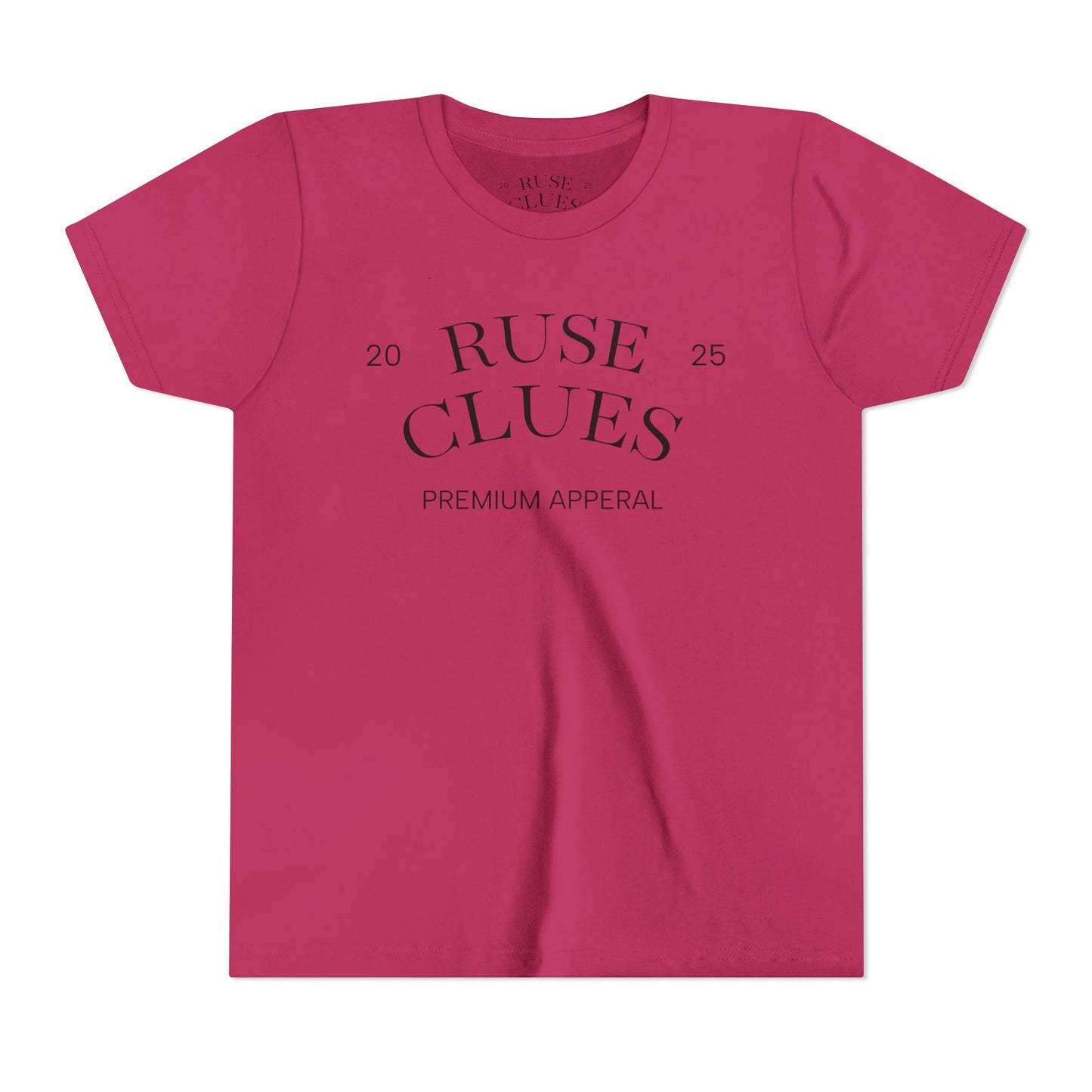Youth Short Sleeve Ruse Clues Tee, Fun Graphic Tee, Kids Casual T-Shirt, Gift for Teens, Back to School Apparel, Summer Wear
