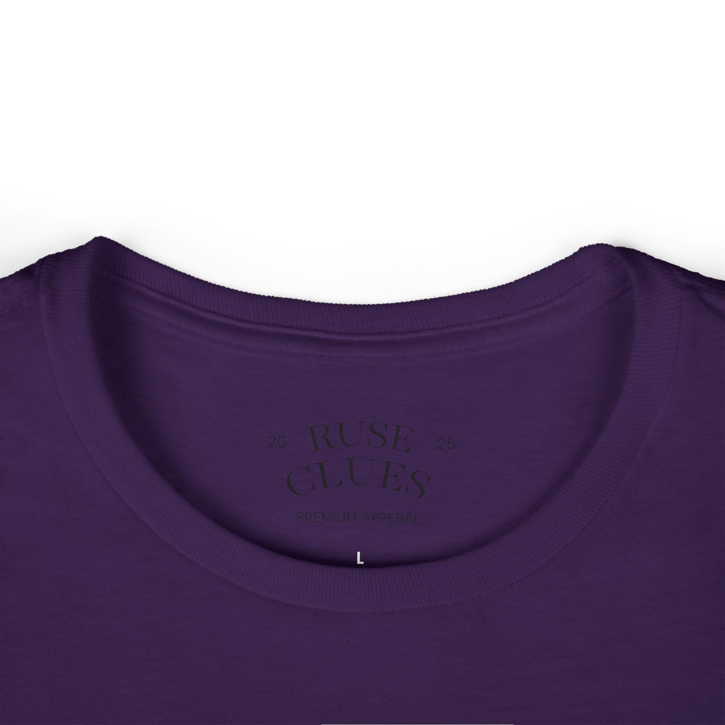Women's Graphic Ruse Clues Tee, Casual T-Shirt, Everyday Wear, Gift for Friends, Fun Summer Top