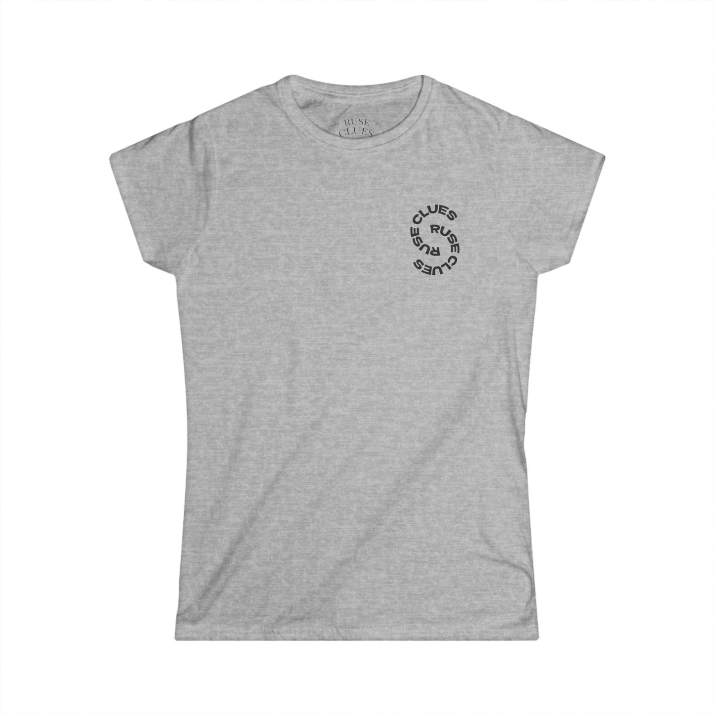 Women's Graphic Ruse Clues Tee, Casual T-Shirt, Everyday Wear, Gift for Friends, Fun Summer Top