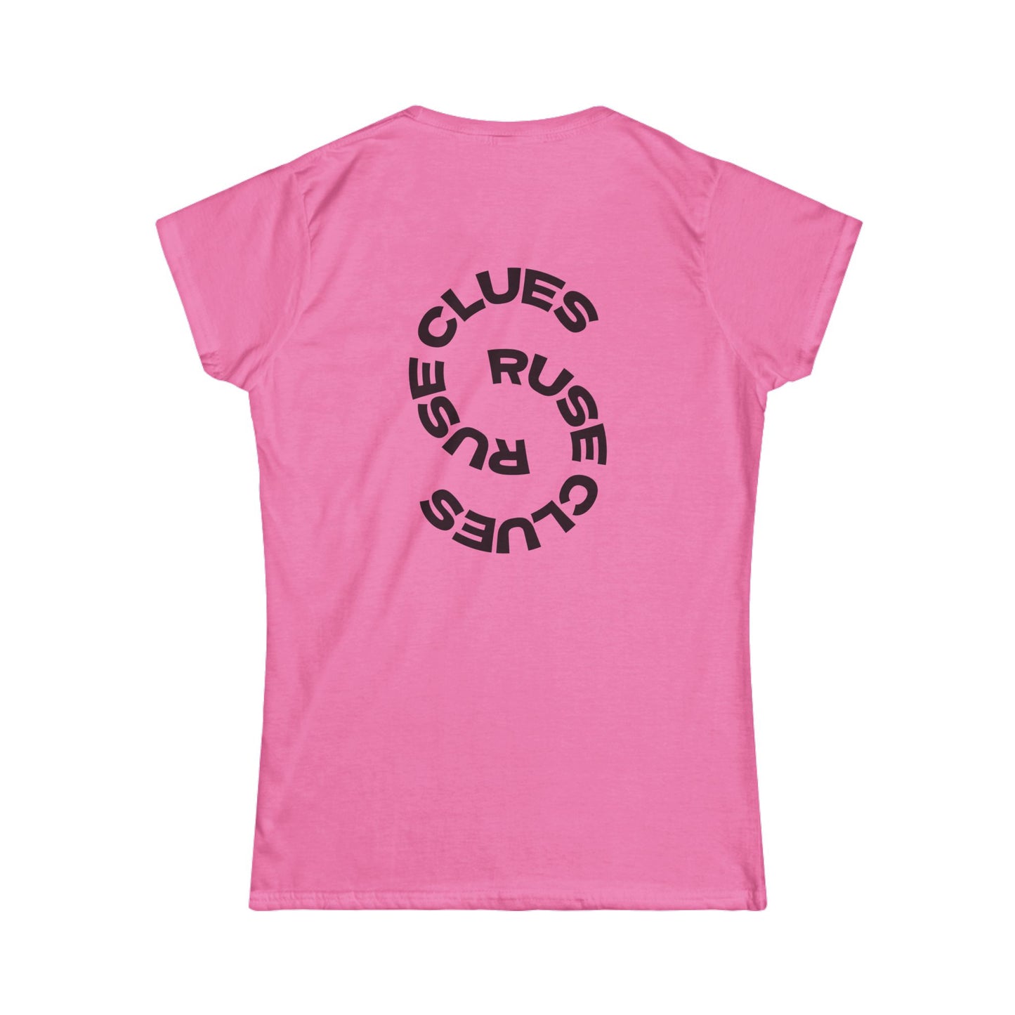 Women's Graphic Ruse Clues Tee, Casual T-Shirt, Everyday Wear, Gift for Friends, Fun Summer Top
