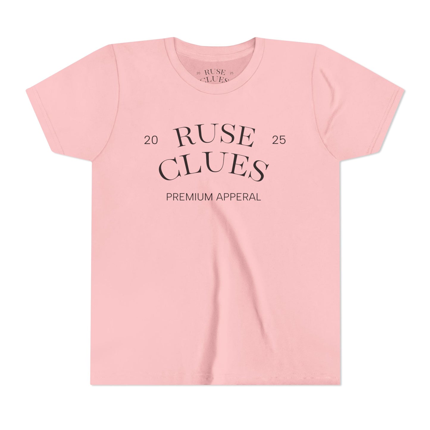 Youth Short Sleeve Ruse Clues Tee, Fun Graphic Tee, Kids Casual T-Shirt, Gift for Teens, Back to School Apparel, Summer Wear