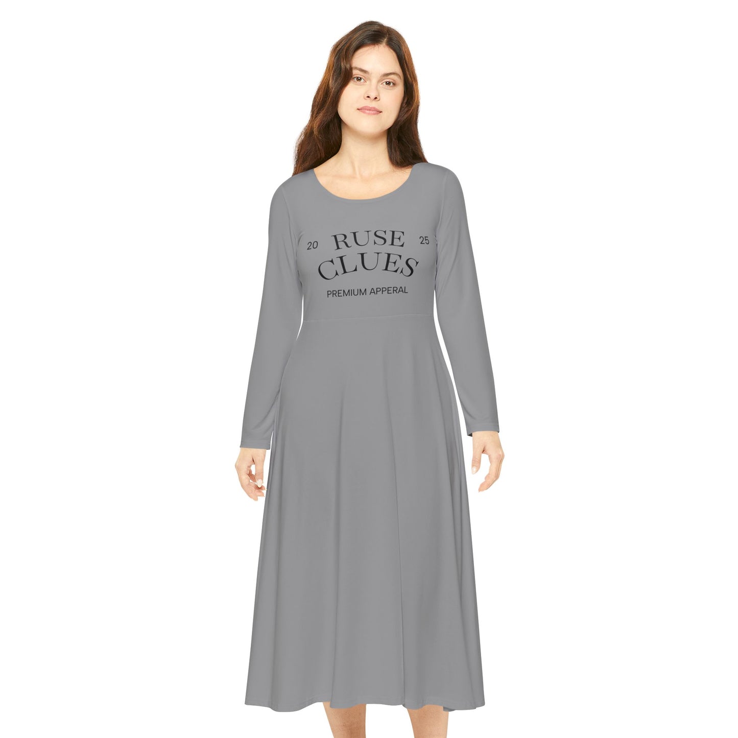Chic Long Sleeve Ruse Clues Dance Dress, Casual Party Dress, Comfortable Fashion, Women’s Apparel, Ideal for Events