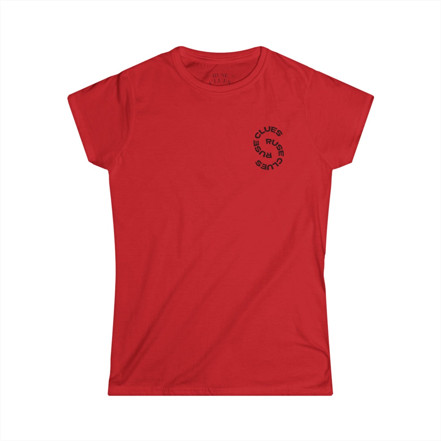 Women's Graphic Ruse Clues Tee, Casual T-Shirt, Everyday Wear, Gift for Friends, Fun Summer Top