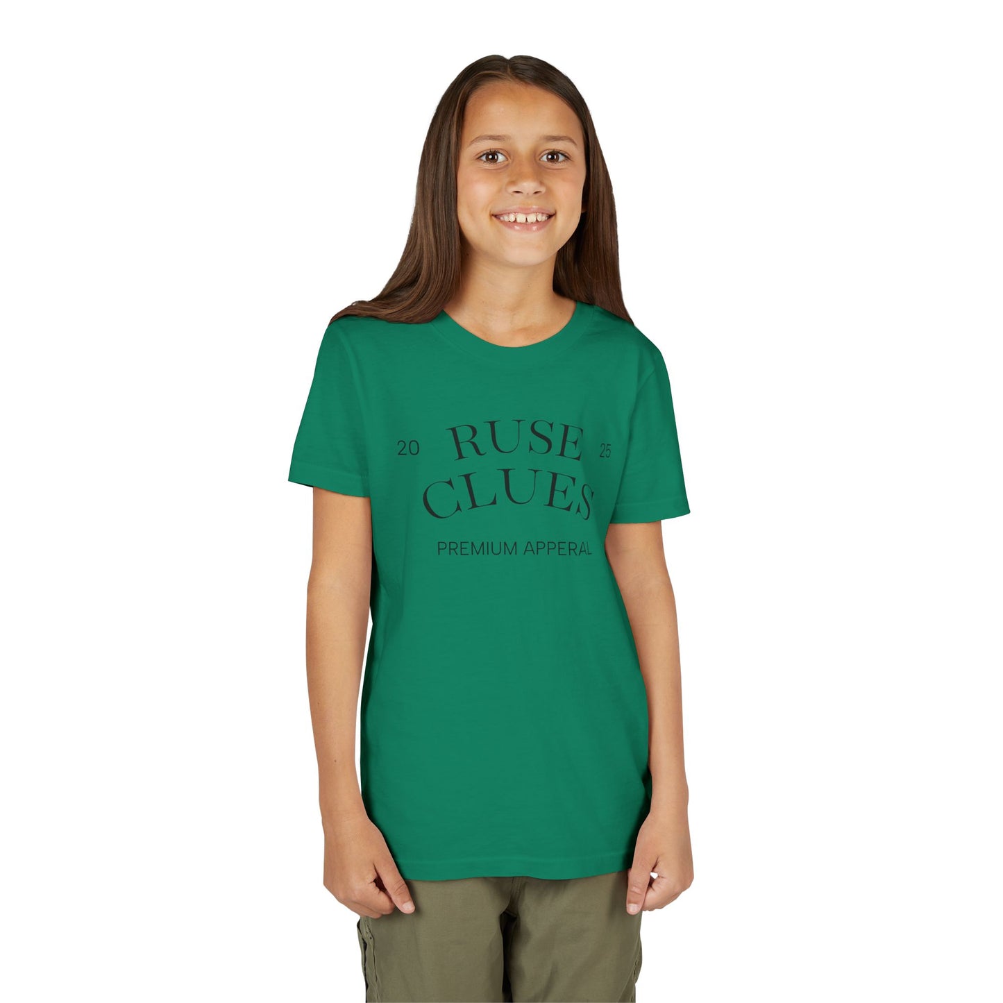 Youth Short Sleeve Ruse Clues Tee, Fun Graphic Tee, Kids Casual T-Shirt, Gift for Teens, Back to School Apparel, Summer Wear