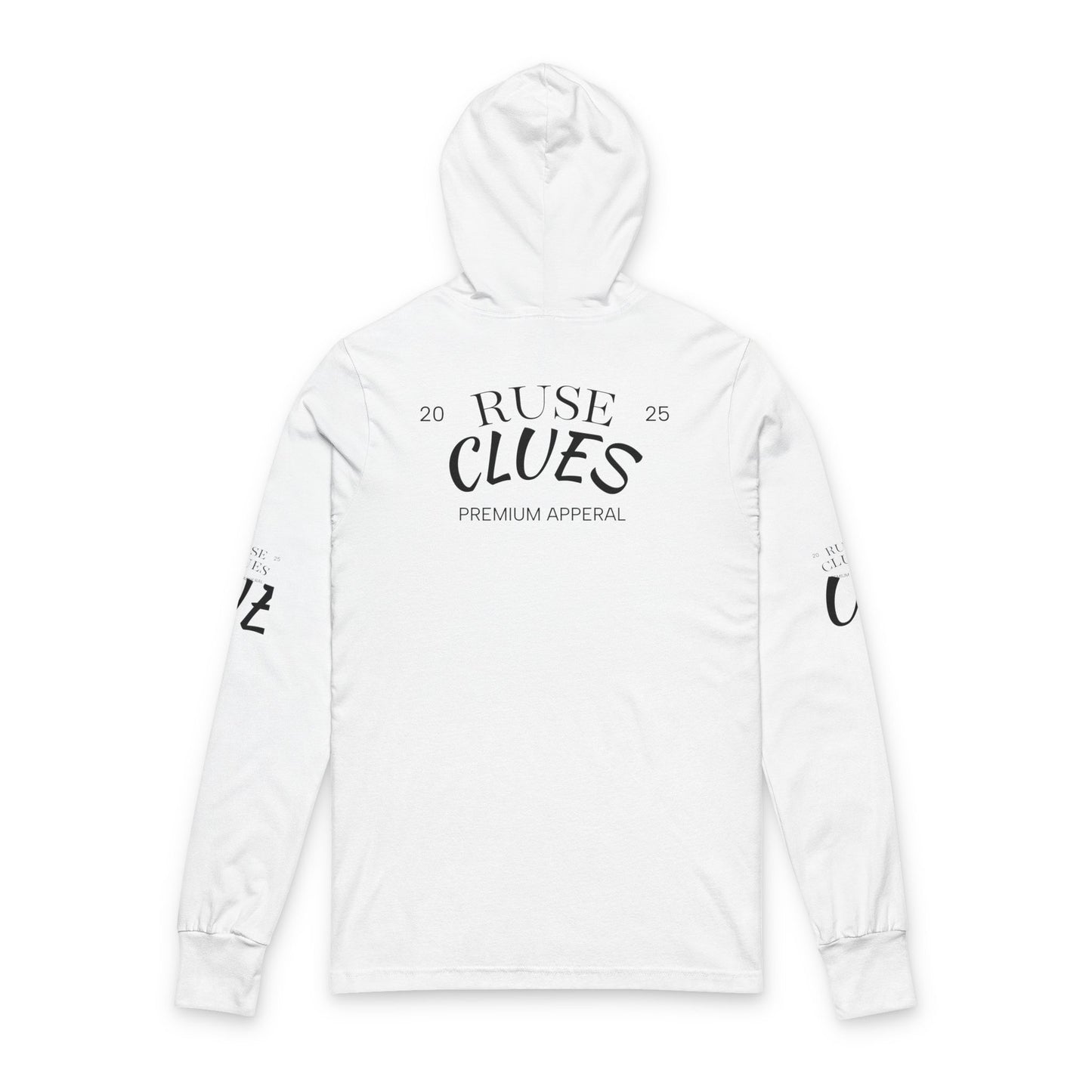 Unisex Hooded Long Sleeve Ruse Clues Tee - Casual Comfort for Everyday Adventures, Perfect for Spring and Fall, Ideal Gift for Friends