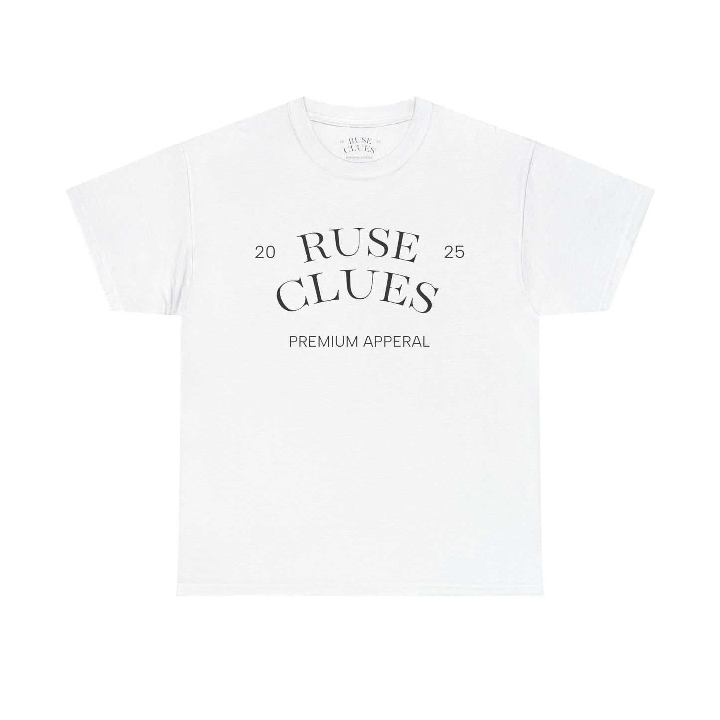 Unisex Heavy Cotton RUSE CLUES Tee | Casual Wear, Gift for Him, Gift for Her, Trendy Apparel, Everyday Style