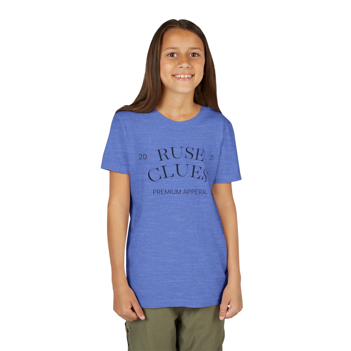 Youth Short Sleeve Ruse Clues Tee, Fun Graphic Tee, Kids Casual T-Shirt, Gift for Teens, Back to School Apparel, Summer Wear