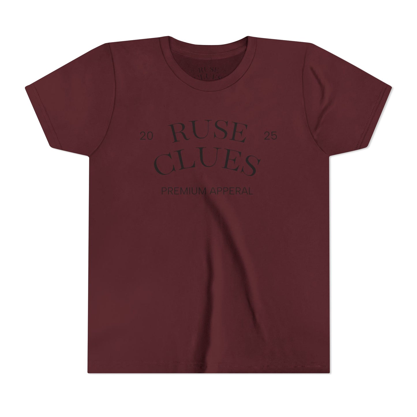 Youth Short Sleeve Ruse Clues Tee, Fun Graphic Tee, Kids Casual T-Shirt, Gift for Teens, Back to School Apparel, Summer Wear