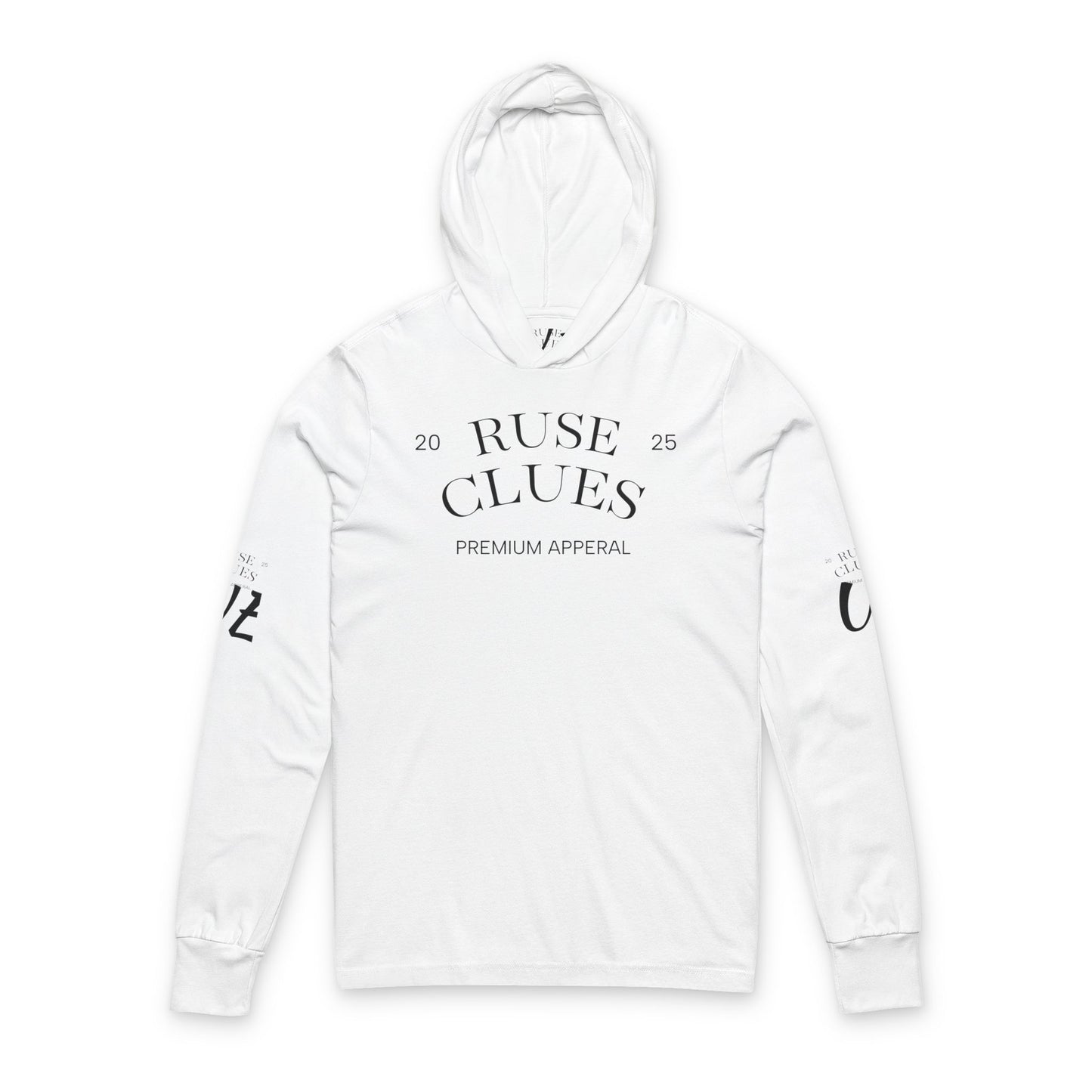 Unisex Hooded Long Sleeve Ruse Clues Tee - Casual Comfort for Everyday Adventures, Perfect for Spring and Fall, Ideal Gift for Friends