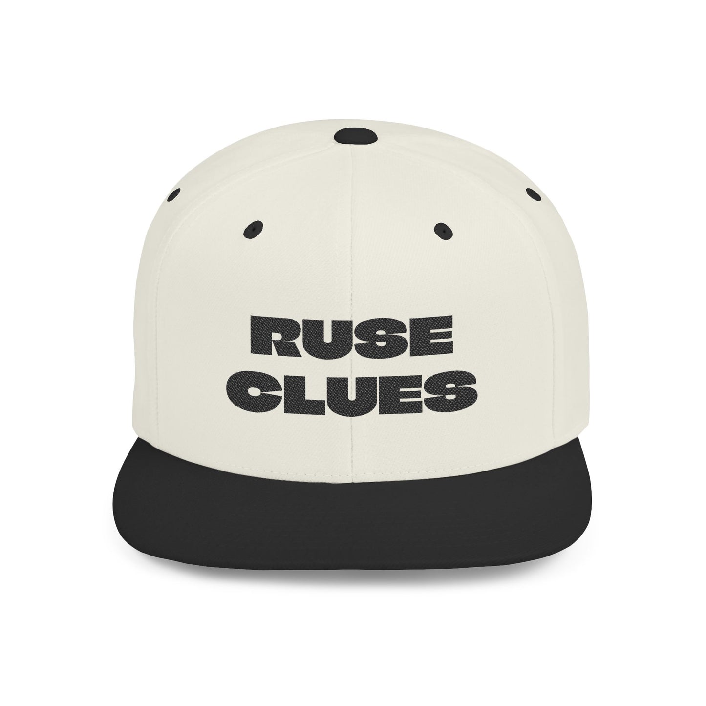 Stylish Flat Bill Snapback Ruse Clues Hat, Trendy Baseball Cap, Urban Streetwear Accessory, Perfect Gift for Men & Women
