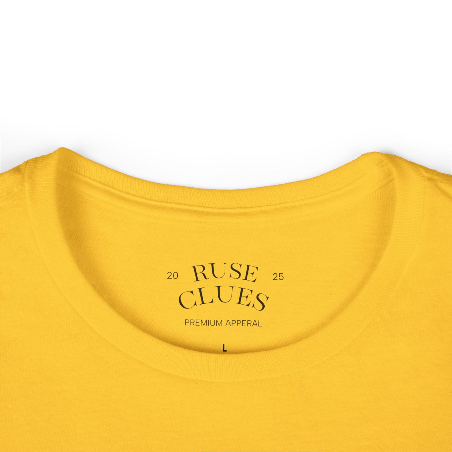 Women's Graphic Ruse Clues Tee, Casual T-Shirt, Everyday Wear, Gift for Friends, Fun Summer Top