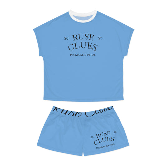 Women's Ruse Clues Short Pajama Set - Stylish and Comfortable Lounge Wear for Cozy Nights, Perfect for Sleep, Relaxation, and Personal Gifts