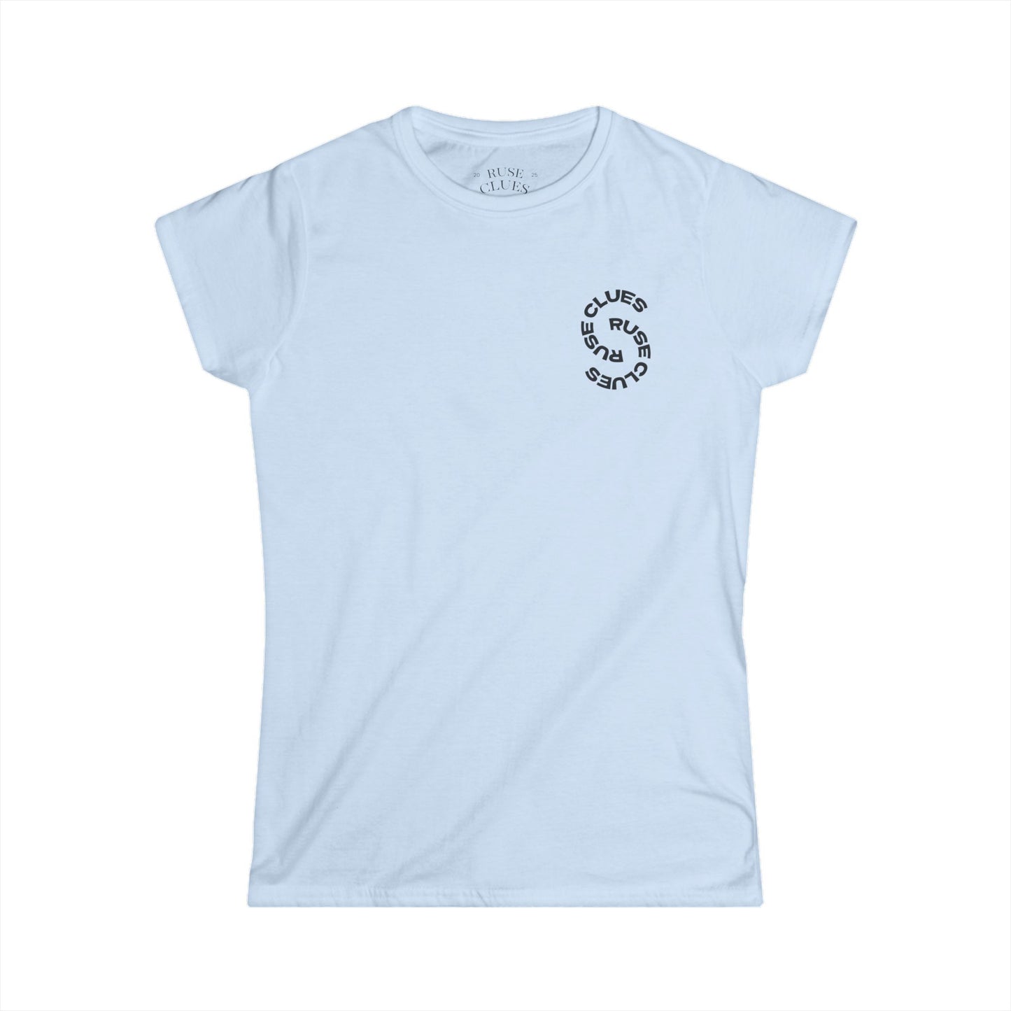 Women's Graphic Ruse Clues Tee, Casual T-Shirt, Everyday Wear, Gift for Friends, Fun Summer Top