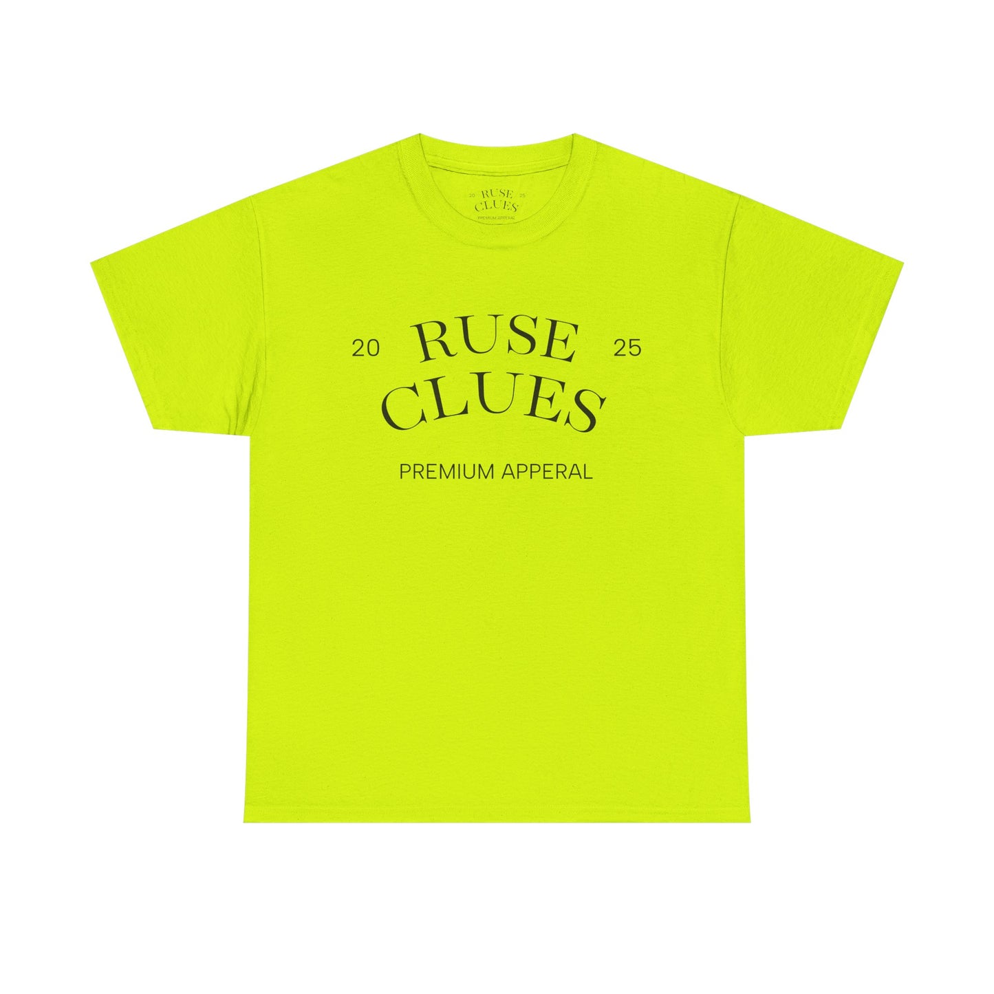 Unisex Heavy Cotton RUSE CLUES Tee | Casual Wear, Gift for Him, Gift for Her, Trendy Apparel, Everyday Style