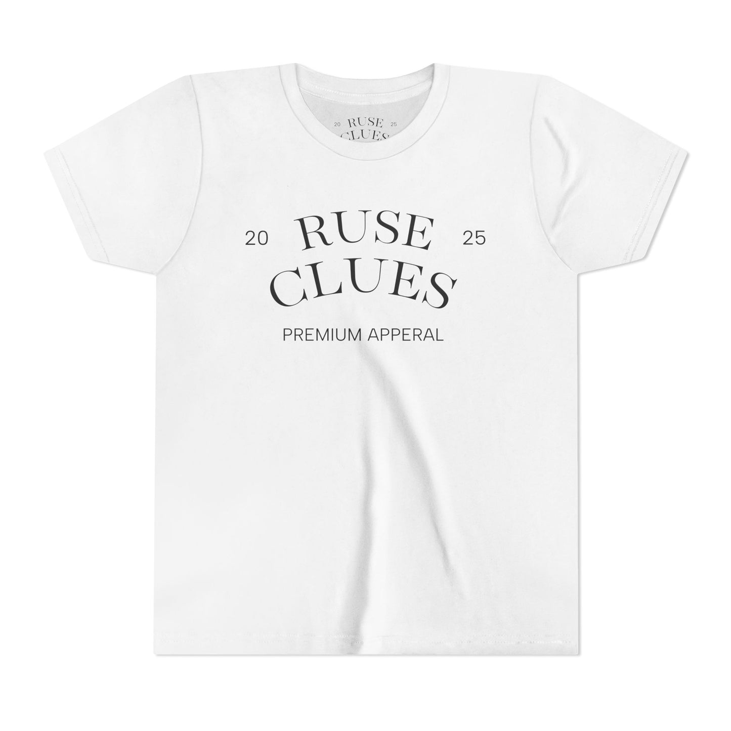 Youth Short Sleeve Ruse Clues Tee, Fun Graphic Tee, Kids Casual T-Shirt, Gift for Teens, Back to School Apparel, Summer Wear