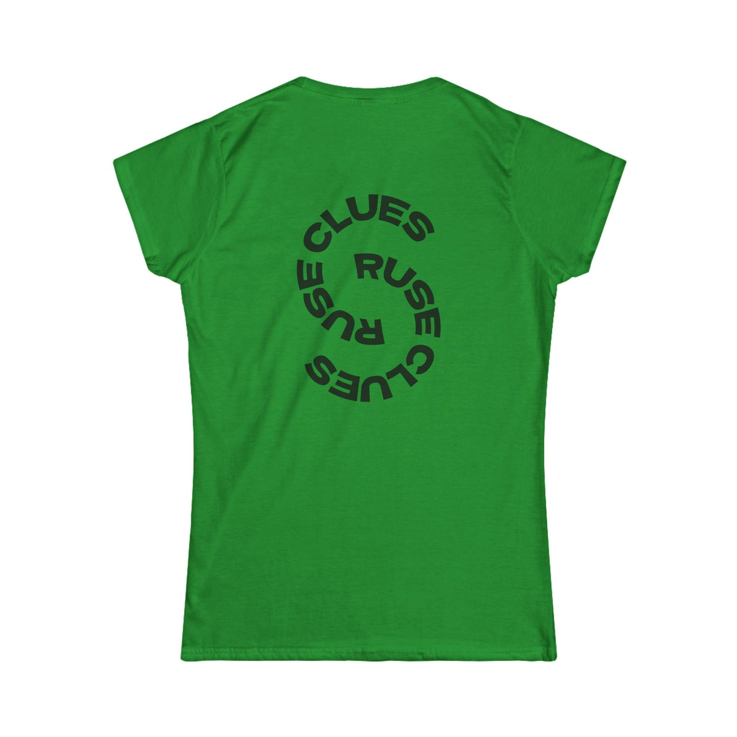 Women's Graphic Ruse Clues Tee, Casual T-Shirt, Everyday Wear, Gift for Friends, Fun Summer Top