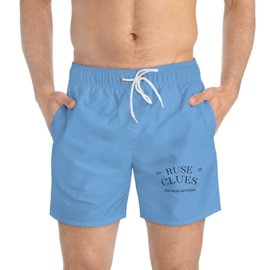 Cool & Comfy Ruse Clues Swim Trunks | Summer Beachwear, Lake Day Essential, Vacation Must-Have, Gift for Dad, Pool Party Style