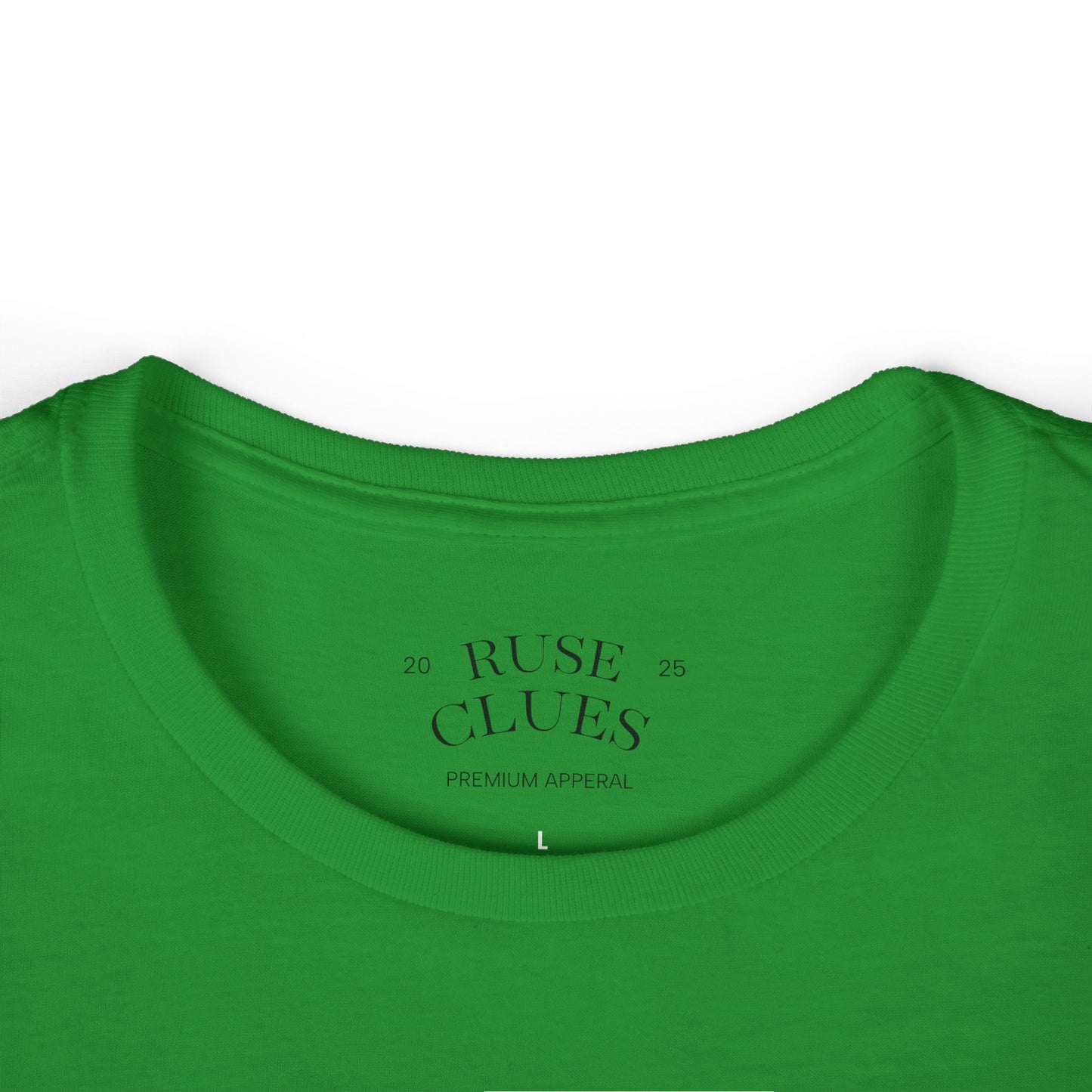 Women's Graphic Ruse Clues Tee, Casual T-Shirt, Everyday Wear, Gift for Friends, Fun Summer Top