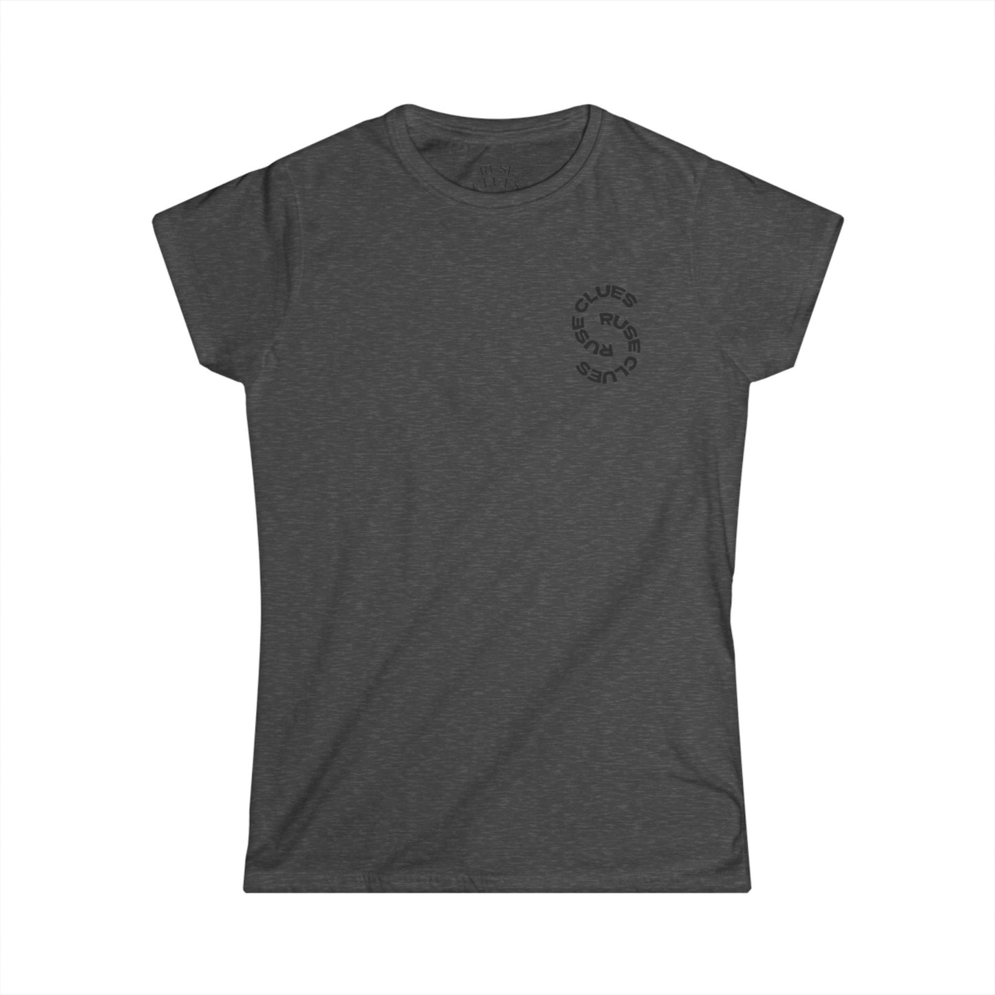 Women's Graphic Ruse Clues Tee, Casual T-Shirt, Everyday Wear, Gift for Friends, Fun Summer Top