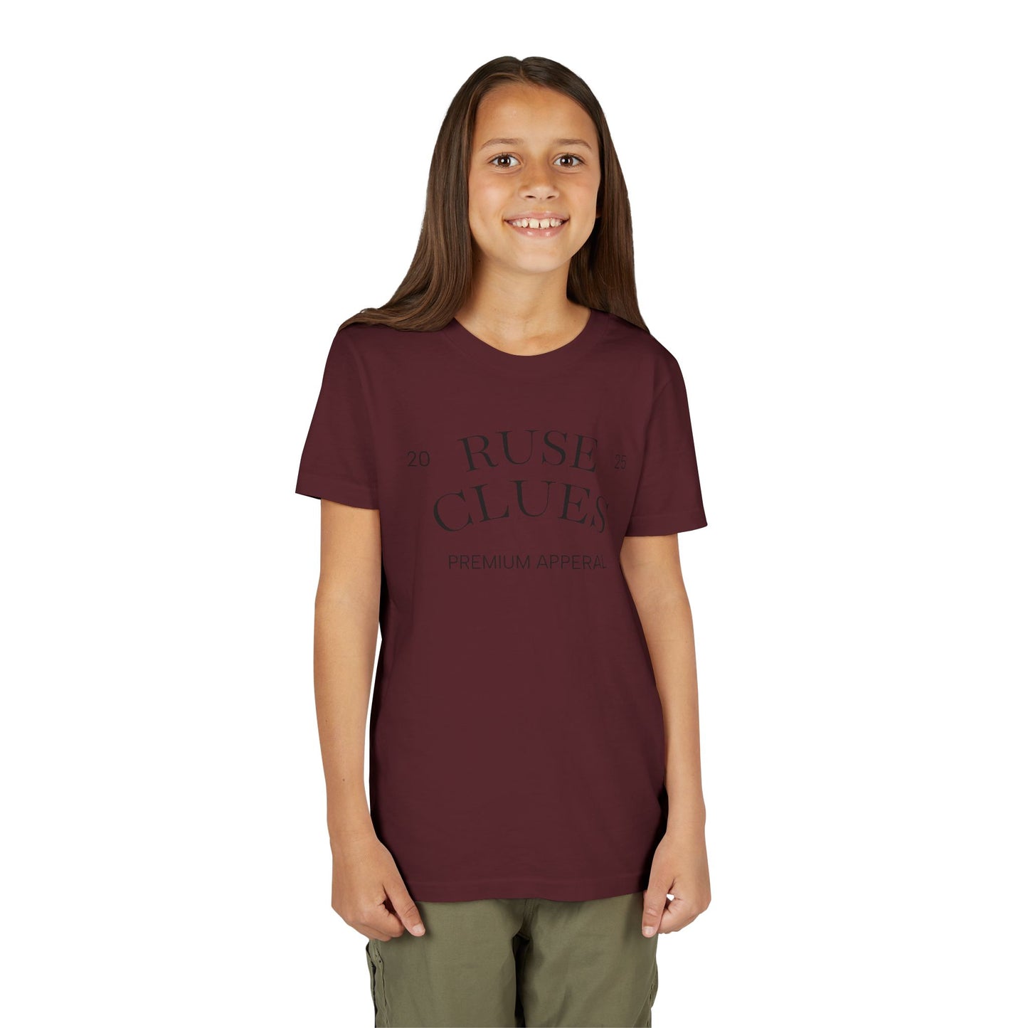 Youth Short Sleeve Ruse Clues Tee, Fun Graphic Tee, Kids Casual T-Shirt, Gift for Teens, Back to School Apparel, Summer Wear