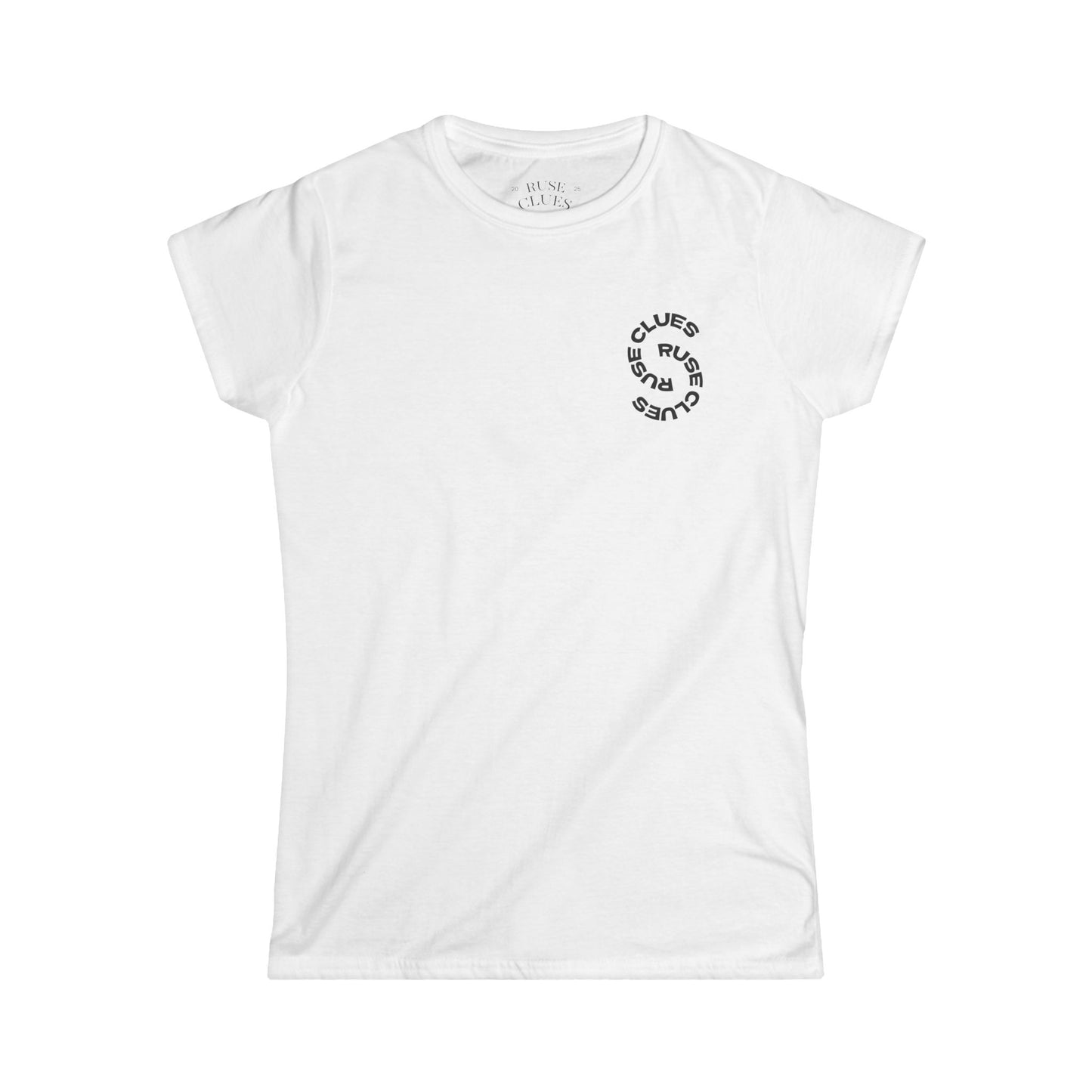 Women's Graphic Ruse Clues Tee, Casual T-Shirt, Everyday Wear, Gift for Friends, Fun Summer Top