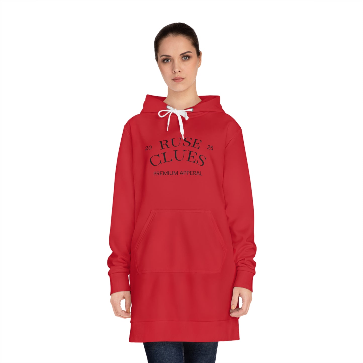 Cozy Women's Ruse Clues Hoodie Dress, Casual Chic, Perfect for Everyday Wear, Great for Lounging, Relaxed Fit, Gift Idea for Her