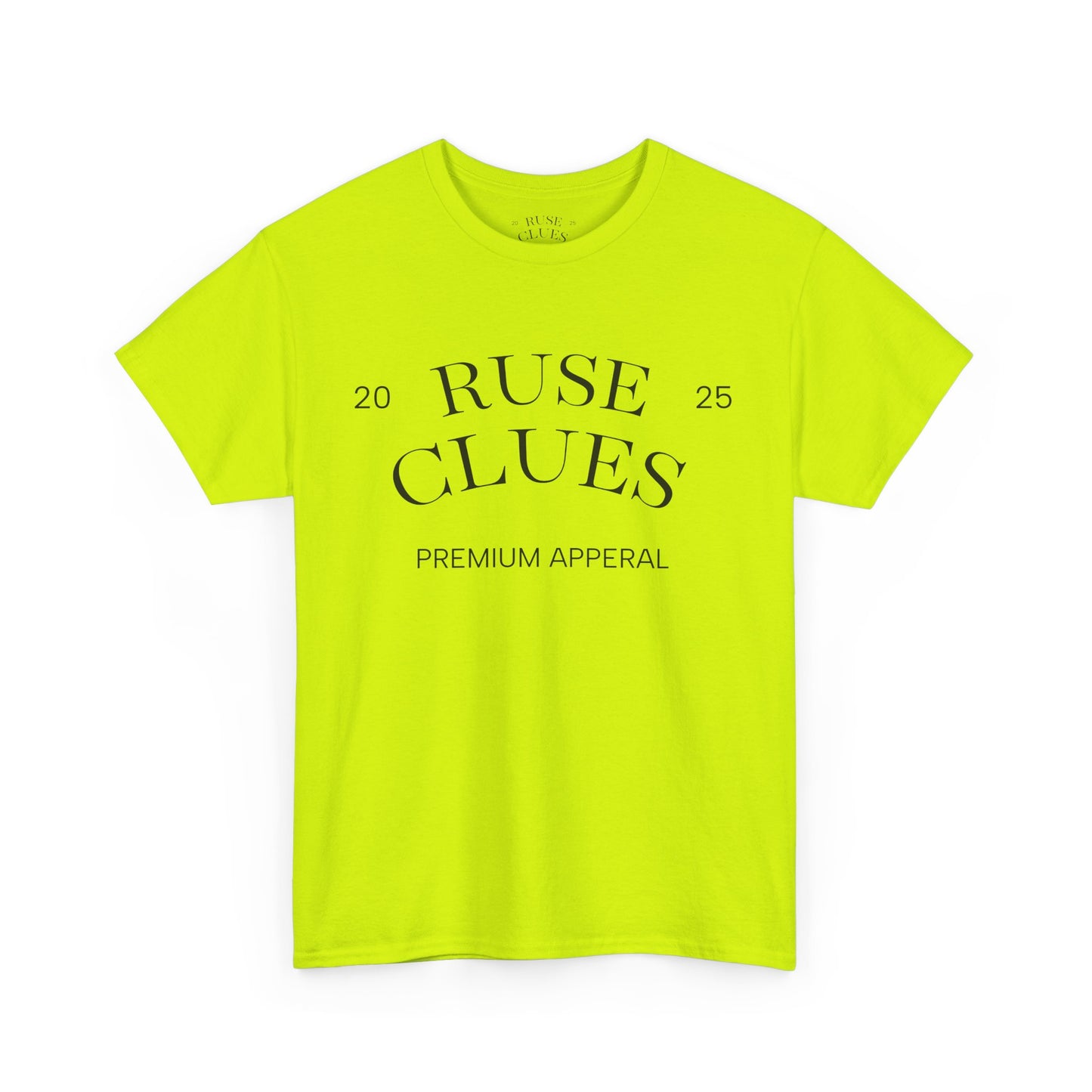 Unisex Heavy Cotton RUSE CLUES Tee | Casual Wear, Gift for Him, Gift for Her, Trendy Apparel, Everyday Style