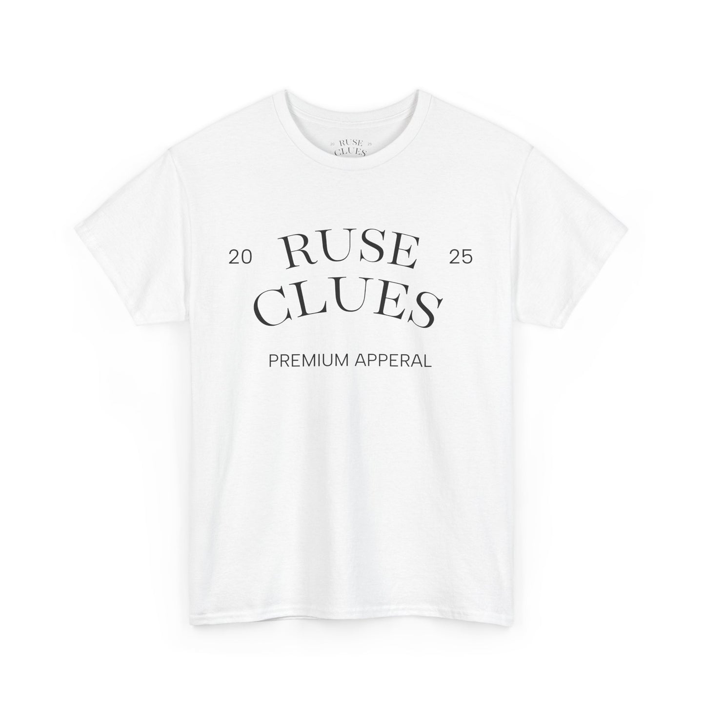 Unisex Heavy Cotton RUSE CLUES Tee | Casual Wear, Gift for Him, Gift for Her, Trendy Apparel, Everyday Style
