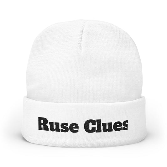 Cozy Embroidered Knit Ruse Clues Beanie, Winter Hat, Gift for Her, Stylish Beanie, Trendy Accessories, Casual Headwear