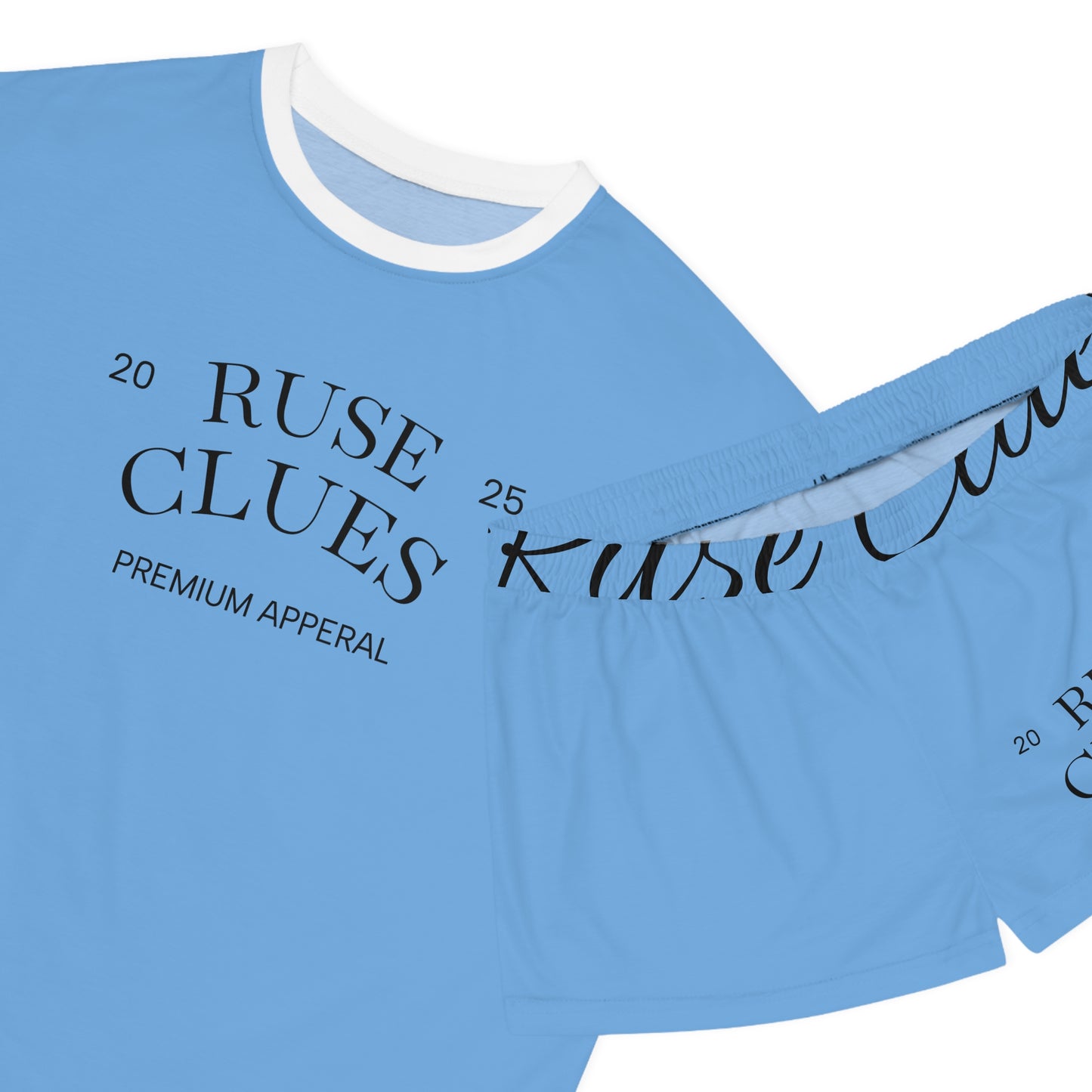 Women's Ruse Clues Short Pajama Set - Stylish and Comfortable Lounge Wear for Cozy Nights, Perfect for Sleep, Relaxation, and Personal Gifts