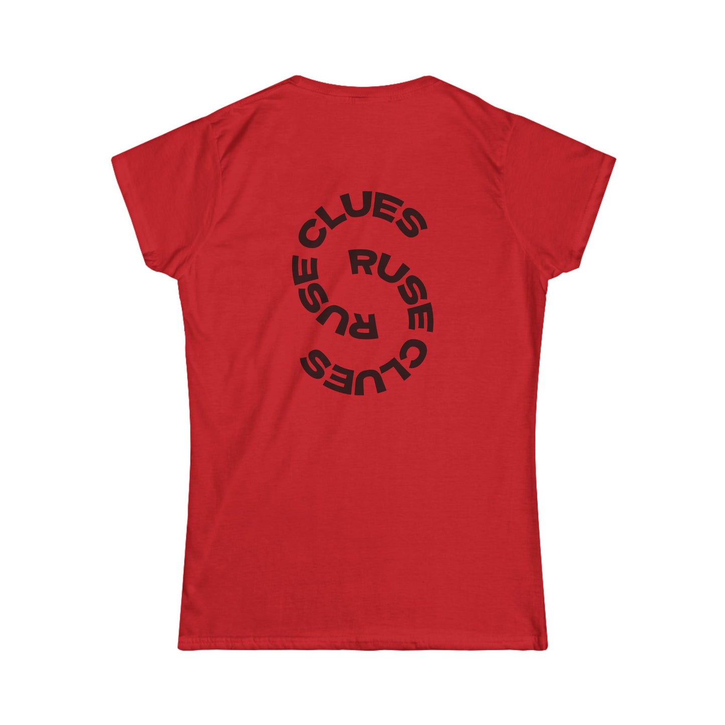 Women's Graphic Ruse Clues Tee, Casual T-Shirt, Everyday Wear, Gift for Friends, Fun Summer Top