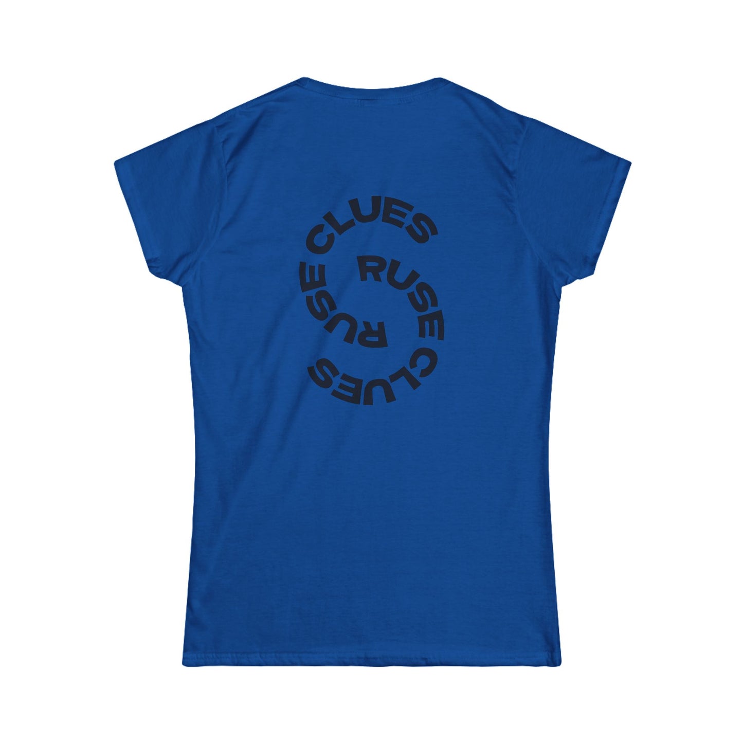 Women's Graphic Ruse Clues Tee, Casual T-Shirt, Everyday Wear, Gift for Friends, Fun Summer Top