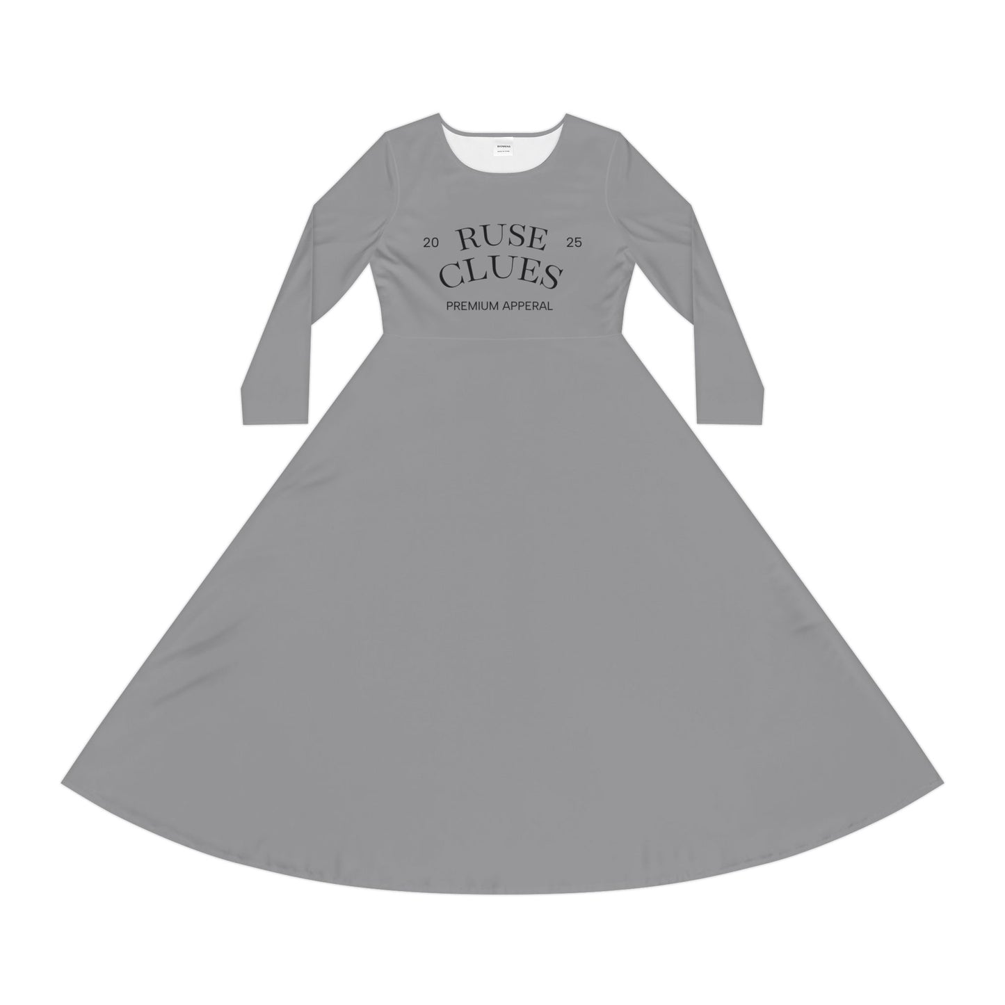 Chic Long Sleeve Ruse Clues Dance Dress, Casual Party Dress, Comfortable Fashion, Women’s Apparel, Ideal for Events