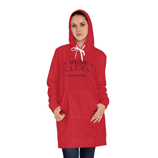 Cozy Women's Ruse Clues Hoodie Dress, Casual Chic, Perfect for Everyday Wear, Great for Lounging, Relaxed Fit, Gift Idea for Her