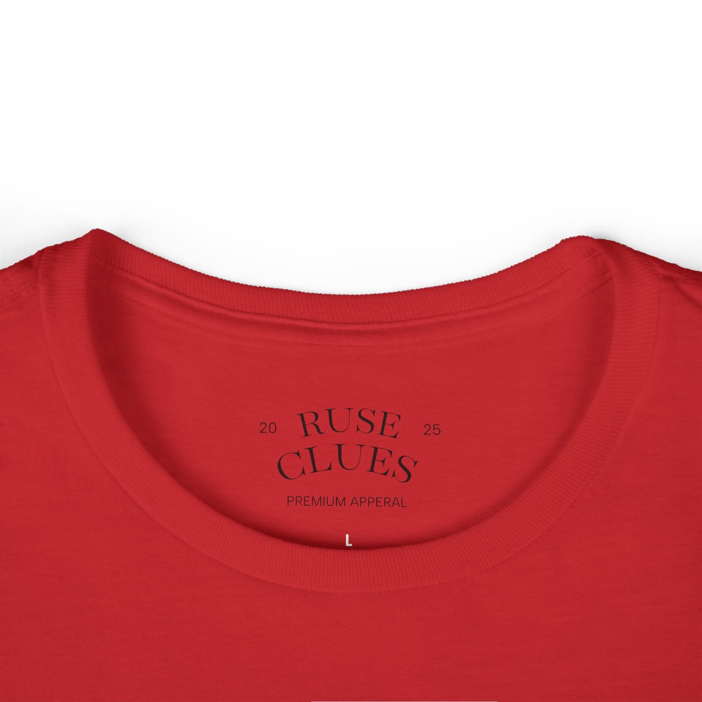 Women's Graphic Ruse Clues Tee, Casual T-Shirt, Everyday Wear, Gift for Friends, Fun Summer Top