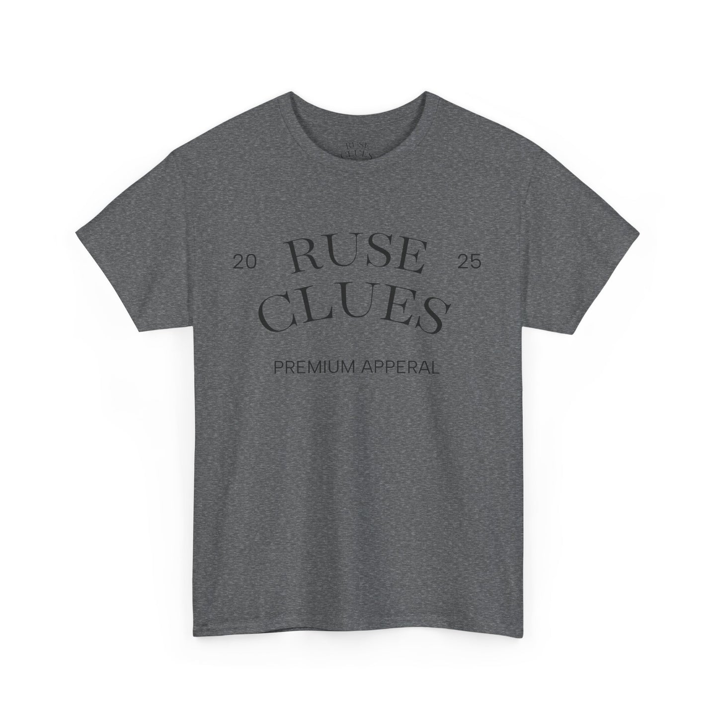 Unisex Heavy Cotton RUSE CLUES Tee | Casual Wear, Gift for Him, Gift for Her, Trendy Apparel, Everyday Style