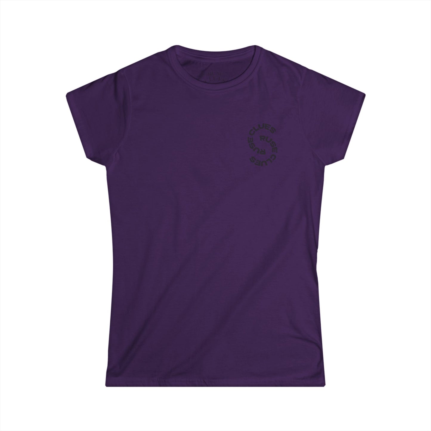 Women's Graphic Ruse Clues Tee, Casual T-Shirt, Everyday Wear, Gift for Friends, Fun Summer Top