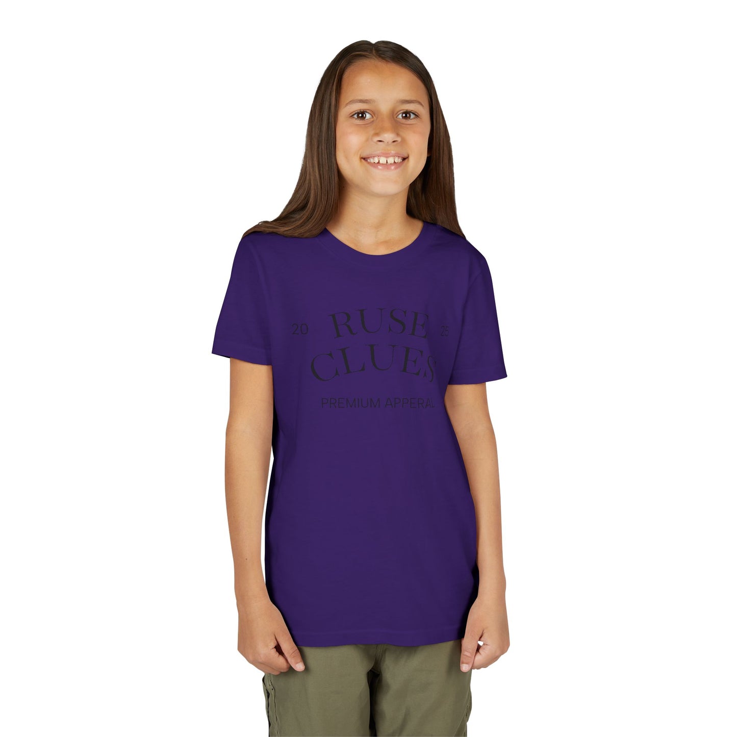 Youth Short Sleeve Ruse Clues Tee, Fun Graphic Tee, Kids Casual T-Shirt, Gift for Teens, Back to School Apparel, Summer Wear