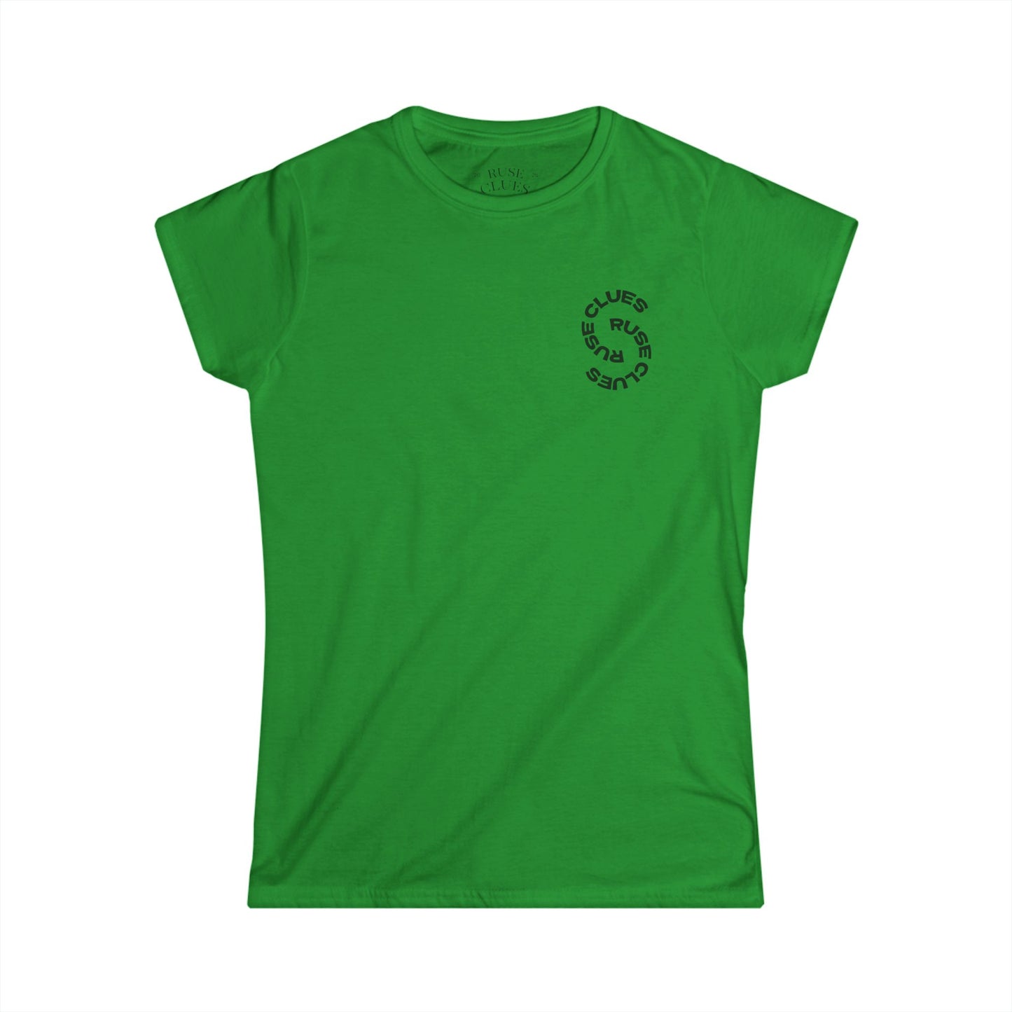Women's Graphic Ruse Clues Tee, Casual T-Shirt, Everyday Wear, Gift for Friends, Fun Summer Top