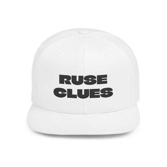 Stylish Flat Bill Snapback Ruse Clues Hat, Trendy Baseball Cap, Urban Streetwear Accessory, Perfect Gift for Men & Women