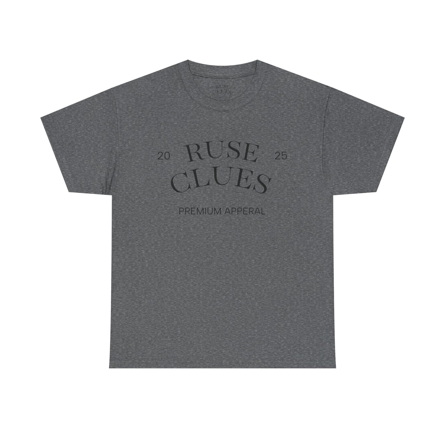 Unisex Heavy Cotton RUSE CLUES Tee | Casual Wear, Gift for Him, Gift for Her, Trendy Apparel, Everyday Style